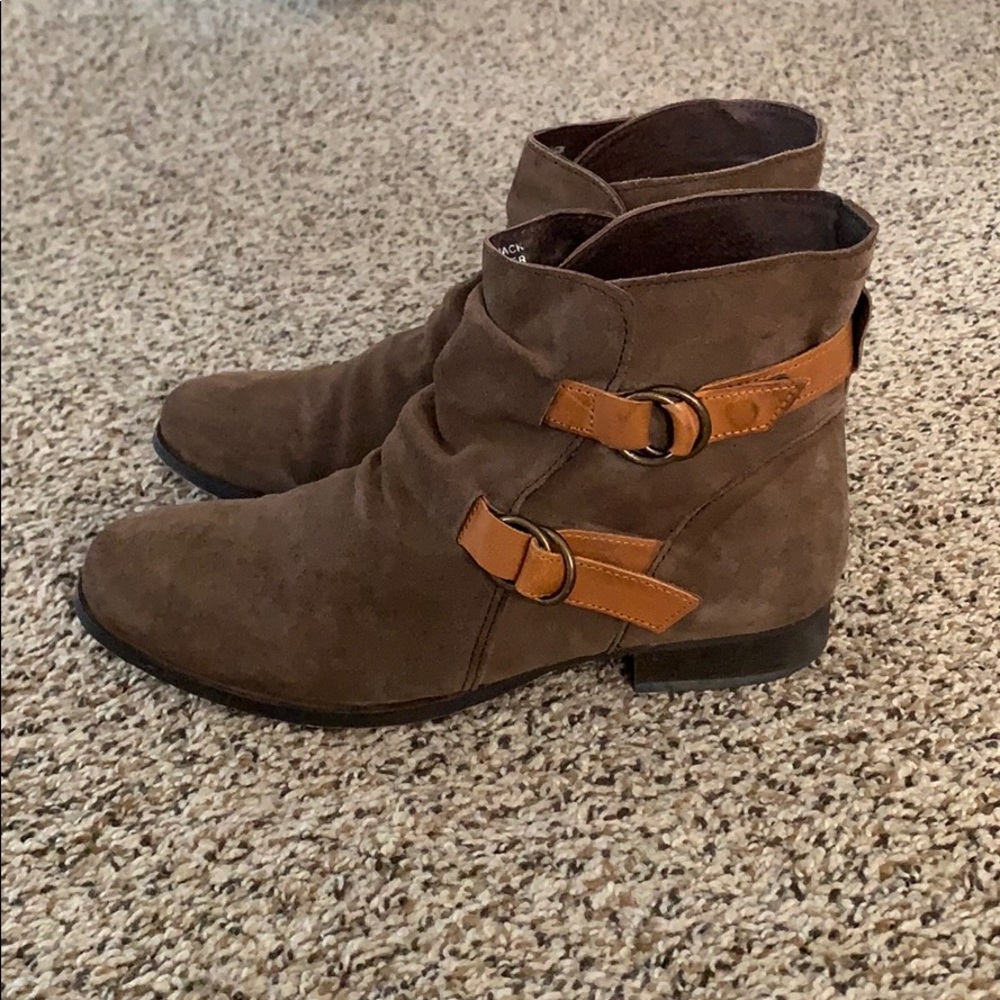 Diba Brown Suede Ankle Boots